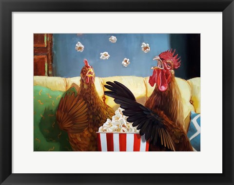 Framed Popcorn Chickens Print