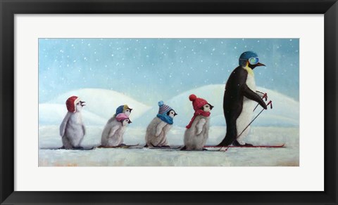 Framed Ski School Print