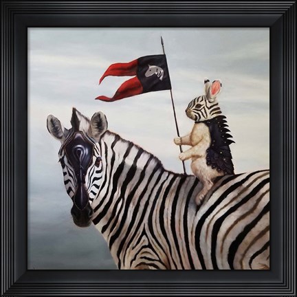Framed Striped Warrior Print