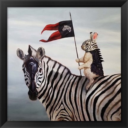 Framed Striped Warrior Print