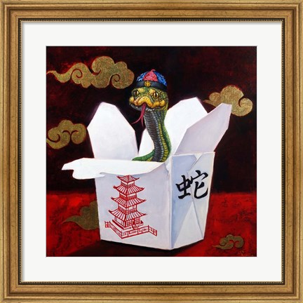 Framed Takeout with a Twist Print