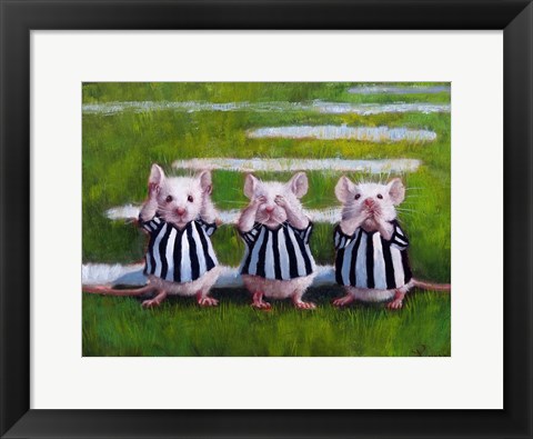 Framed Three Blind Mice Print