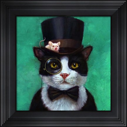 Framed Tuxedo Cat Print