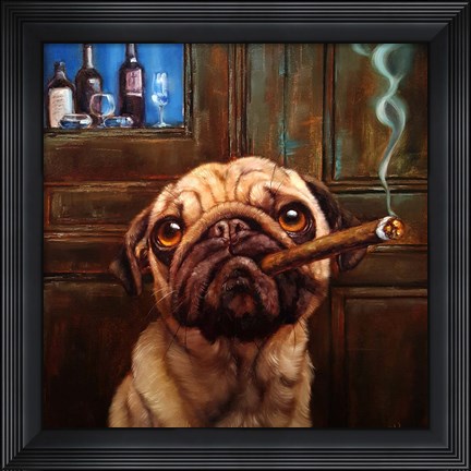 Framed Uptown Pug Print