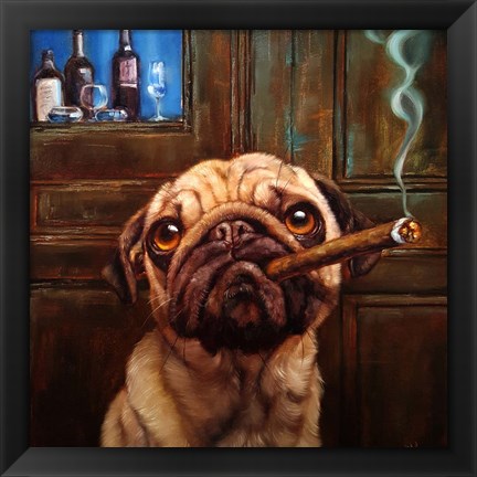 Framed Uptown Pug Print