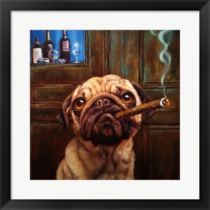 Framed Uptown Pug Print