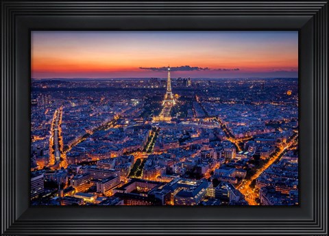 Framed City Lights Print