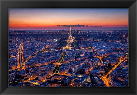 Framed City Lights Print