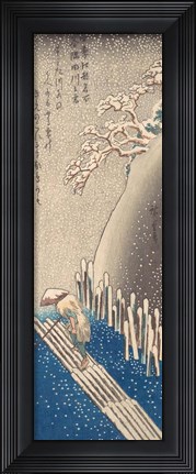 Framed Sumida River in the Snow Print