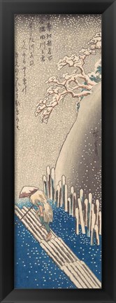 Framed Sumida River in the Snow Print