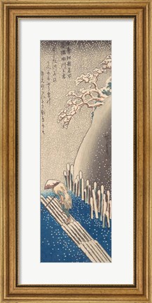 Framed Sumida River in the Snow Print