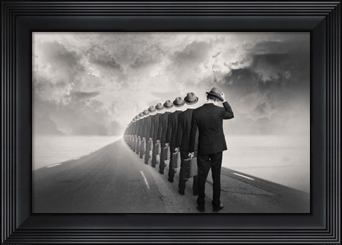 Framed Get in Line Print