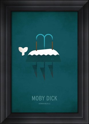 Framed Moby Dick Minimal Print