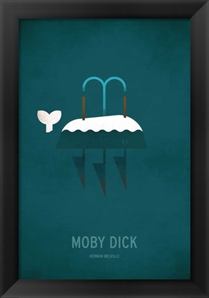 Framed Moby Dick Minimal Print