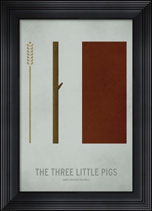 Framed Three Little Pigs Print