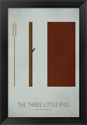 Framed Three Little Pigs Print