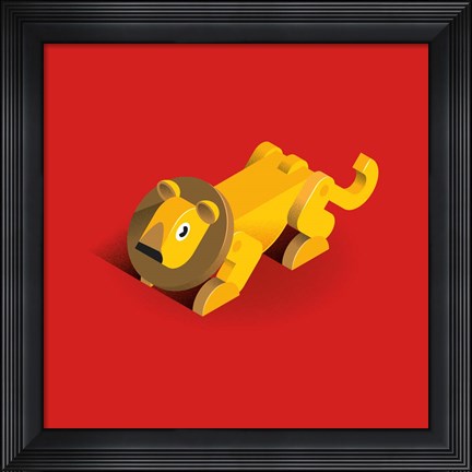 Framed Lion Print