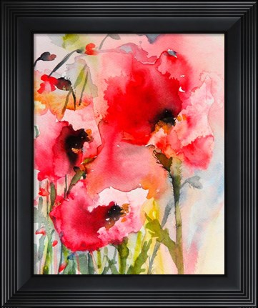 Framed Summer Poppies Print