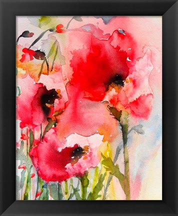 Framed Summer Poppies Print