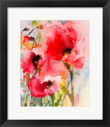 Framed Summer Poppies Print