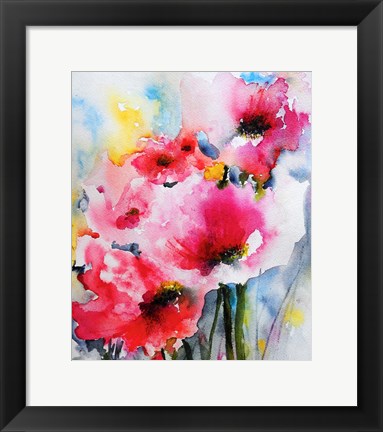 Framed Summer Poppies II Print