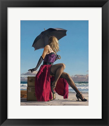 Framed On Crescent Beach Print