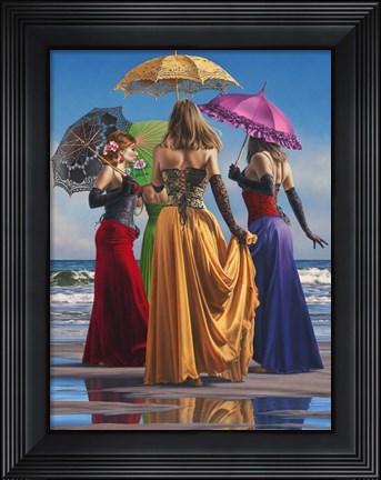 Framed Parasols Print
