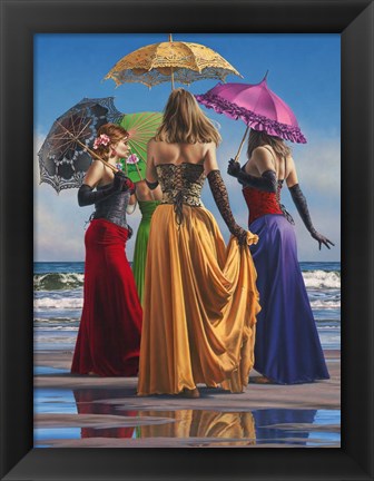 Framed Parasols Print