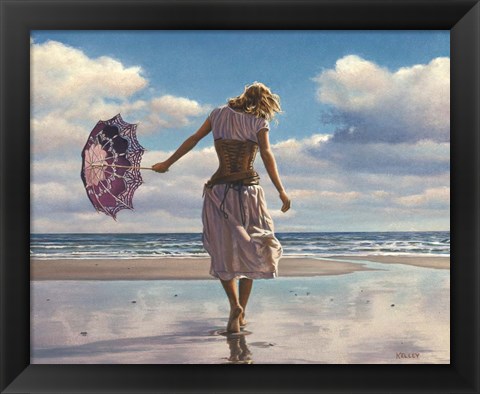 Framed Walking on Broken Clouds Print