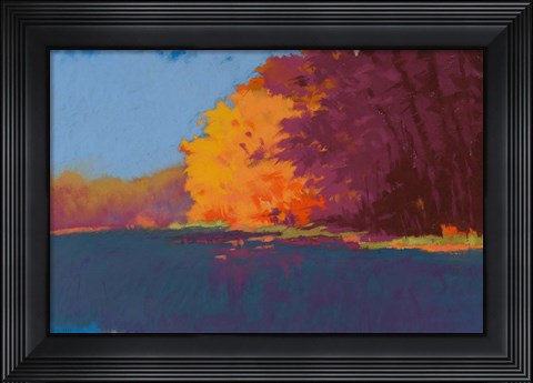 Framed River Bank Print