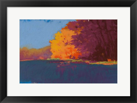 Framed River Bank Print