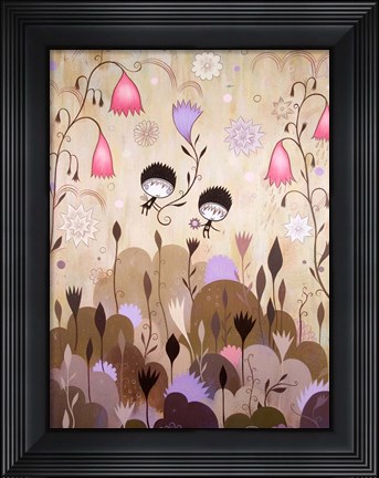 Framed Garden of Sleeping Flowers I Print