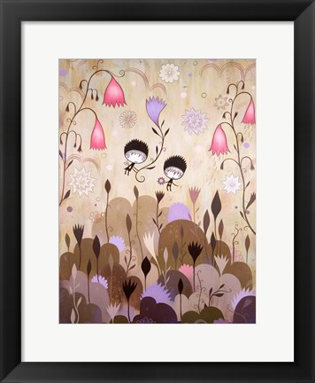 Framed Garden of Sleeping Flowers I Print