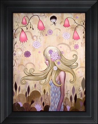 Framed Garden of Sleeping Flowers II Print
