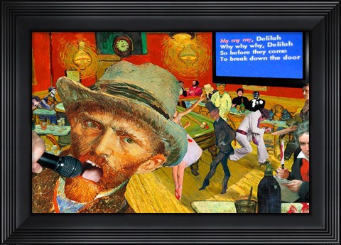 Framed Karaoke Night in Arles Print