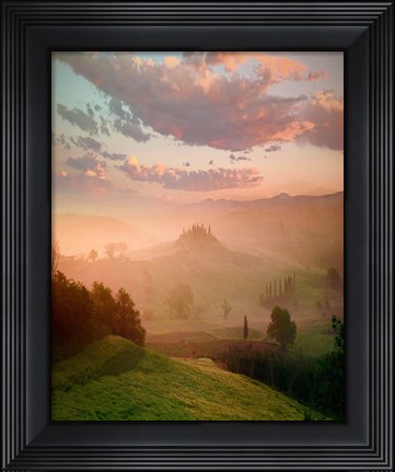 Framed Villa, Toscana Print