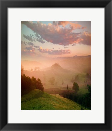 Framed Villa, Toscana Print