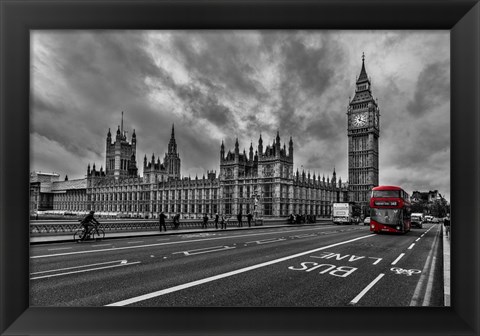 Framed Double Decker, London Print