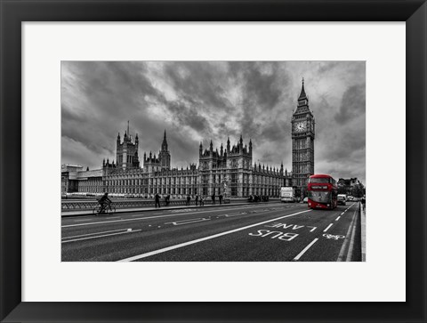 Framed Double Decker, London Print