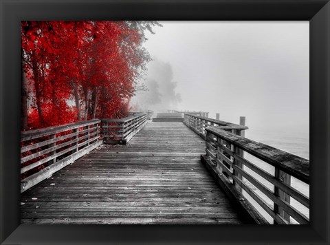 Framed Fall Walkway Print