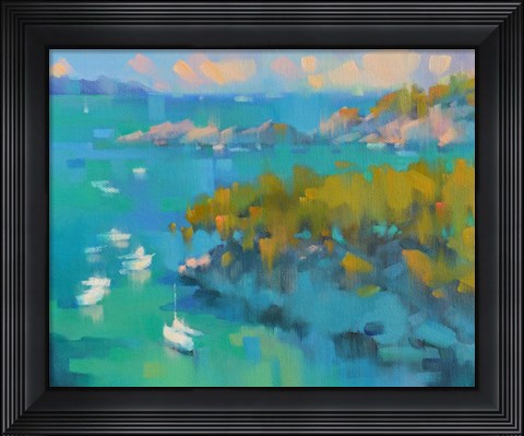 Framed Cala Fornels II Print