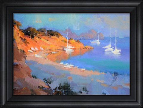 Framed Evening Boats Print