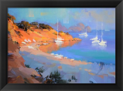 Framed Evening Boats Print