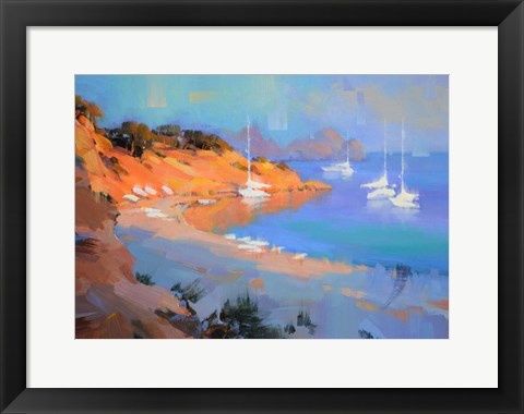 Framed Evening Boats Print