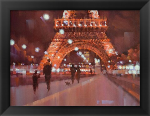 Framed Paris at Night Print