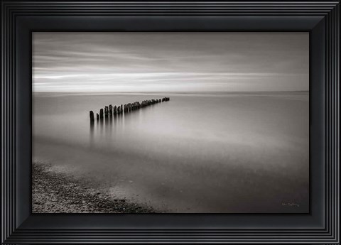 Framed Lake Superior Old Pier V Print