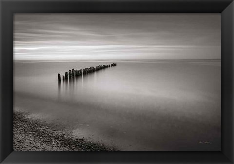 Framed Lake Superior Old Pier V Print