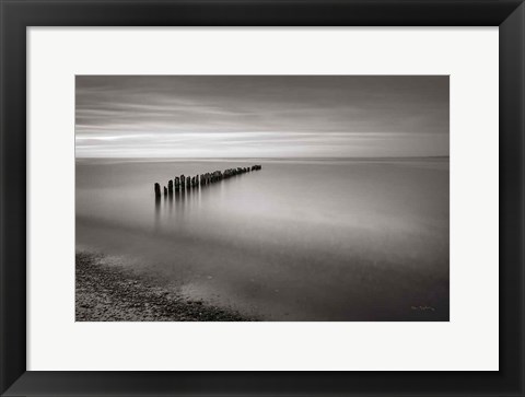 Framed Lake Superior Old Pier V Print