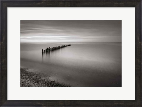 Framed Lake Superior Old Pier V Print