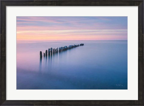 Framed Lake Superior Old Pier IV Print